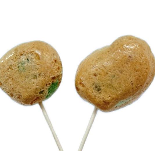 Freeze Dried Caramel Apple Lollipops